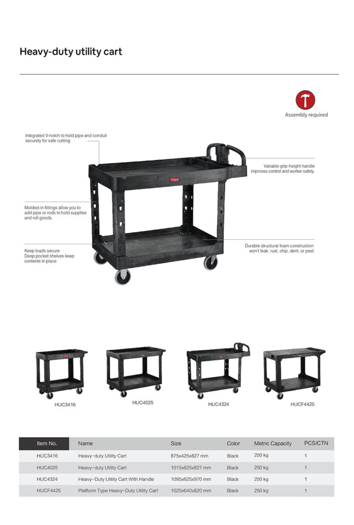 Vicando-HUCF4425-Heavy-duty Utility Cart 1 DESCRIPTION