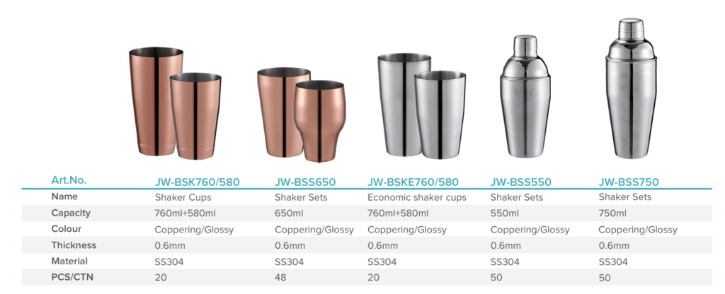 Jiwins BSS550 SS304 Shaker 550 ml 1