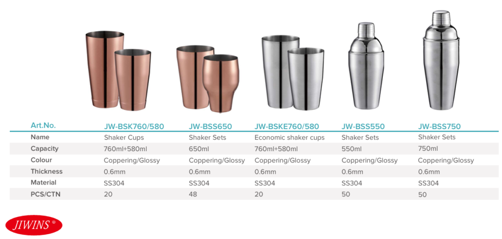 Jiwins BSS750 SS304 Shaker 750 ml 1