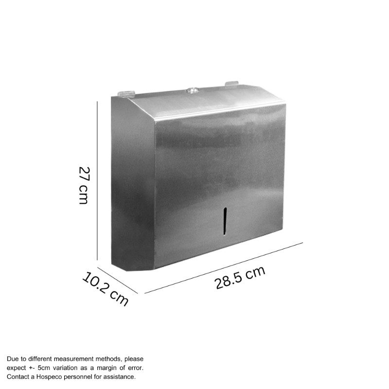 Stainless Steel Interfolded Tissue Dispenser Half Fold - 5