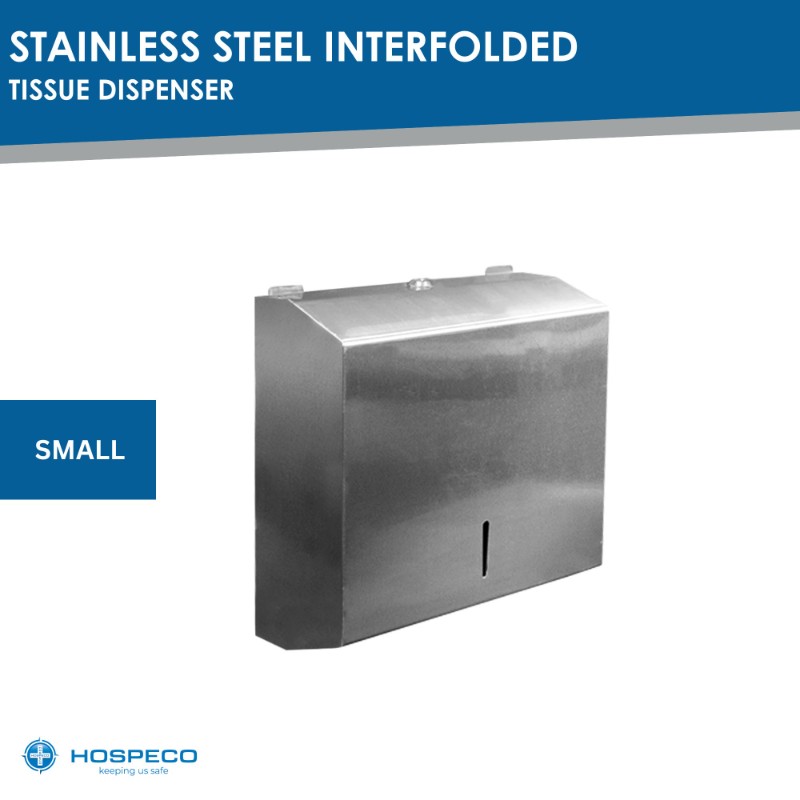 Stainless Steel Interfolded Tissue Dispenser Half Fold - 6