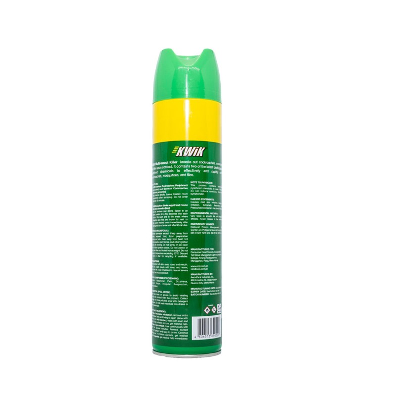 Kwik Multi-Insect Killer Kerosene-Based (Green) 600 ml - 2