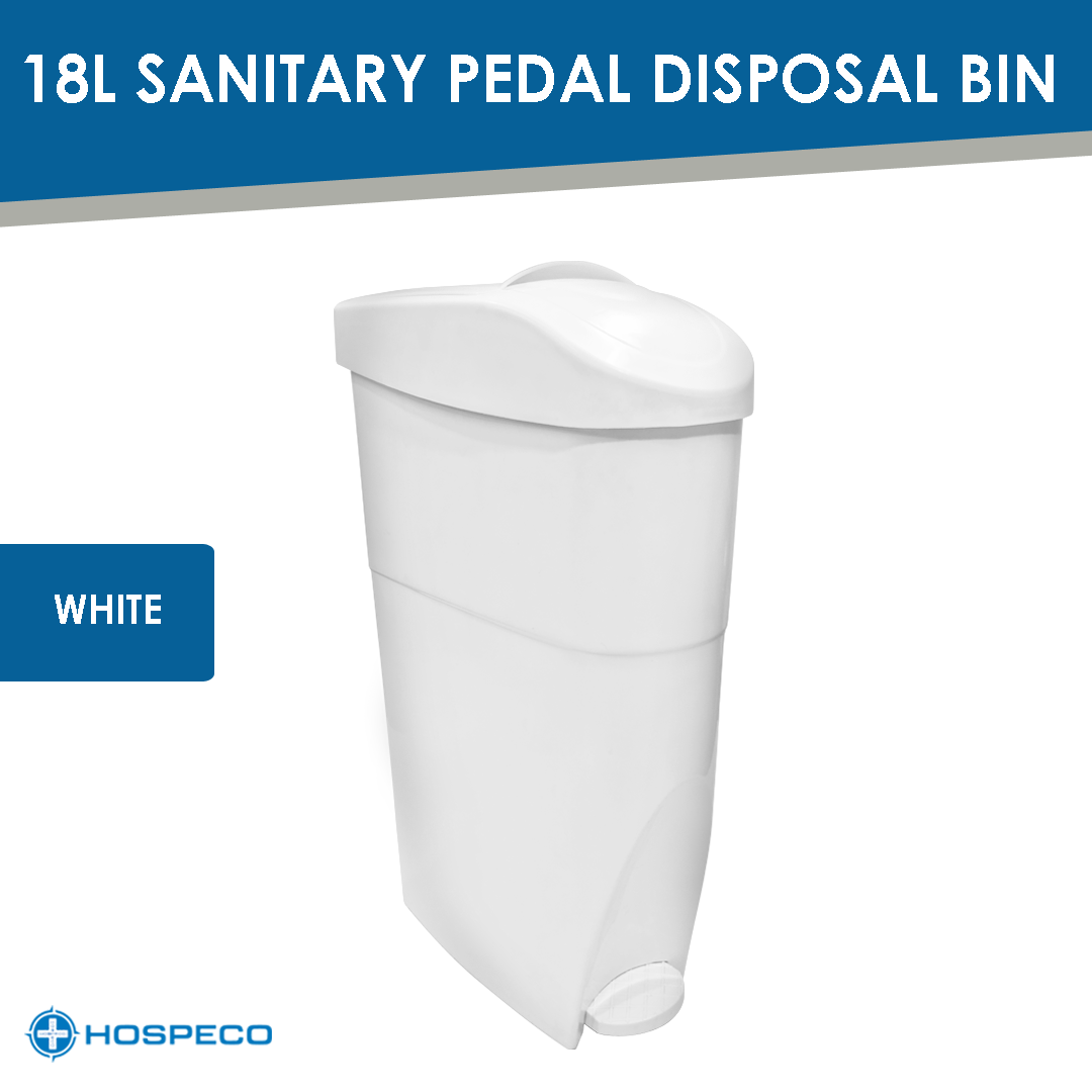 Sanitary Disposal Bin White 18L
