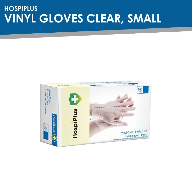 HospiPlus Vinyl Gloves Clear - 2