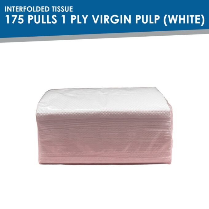 Interfolded Tissue 175 pulls 1 Ply Virgin Pulp (White) | HOSPECO