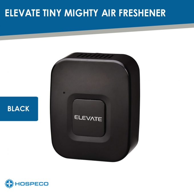 Elevate – Tiny Mighty Air Freshener Black | Compact Multi-Purpose Fresh Air | HOSPECO