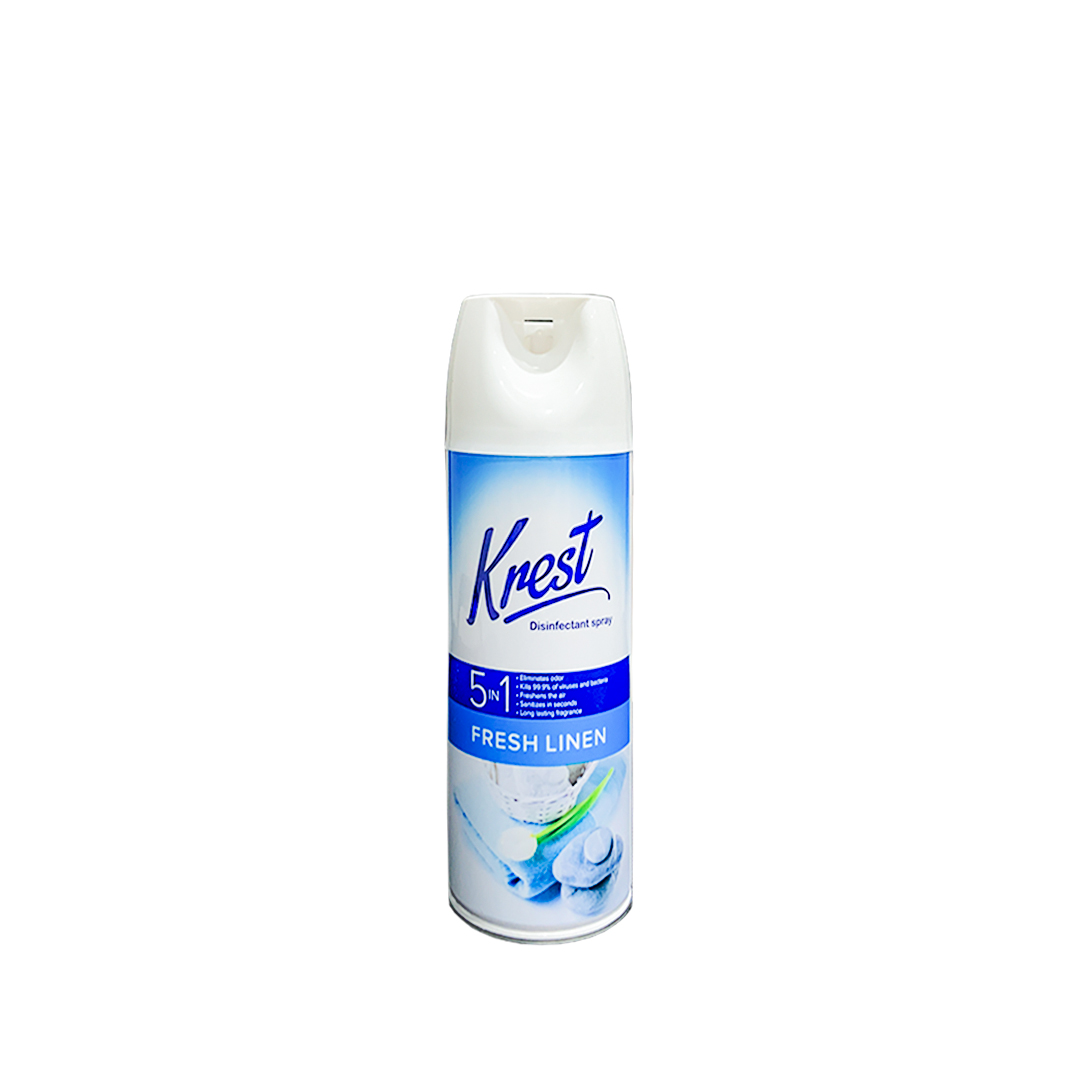 Krest Disinfectant Spray Fresh Linen 350g - Front