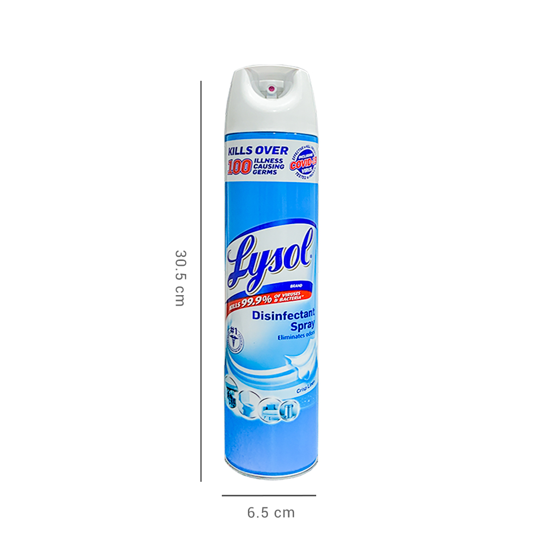 Lysol Disinfectant Spray Crisp Linen 510g - Dimensions