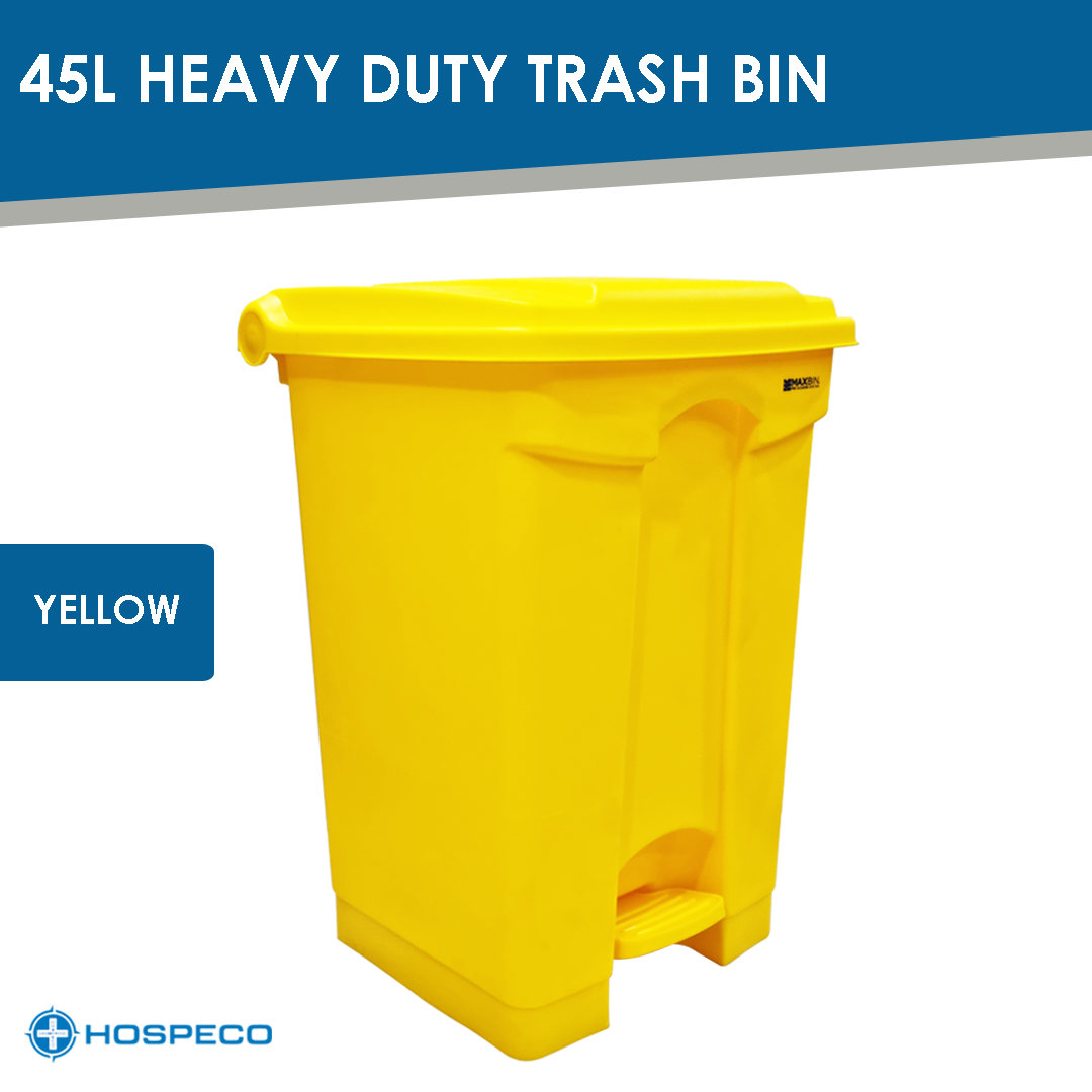MaxBin Heavy Duty Trash Bin Yellow 45L