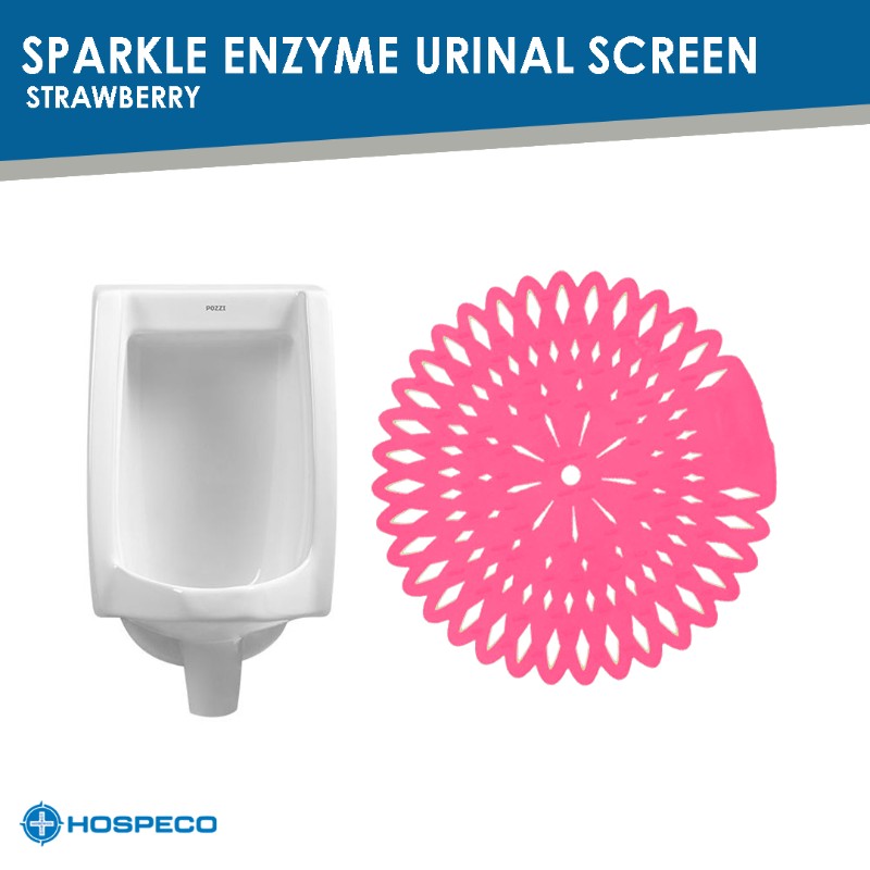 Sparkle Enzyme Urinal Screen Strawberry (Pink) - 2