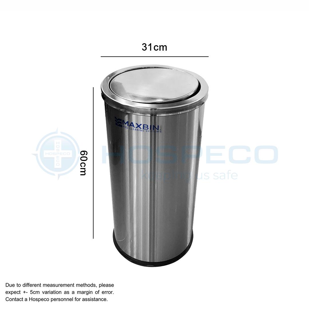 MaxBin-Stainless-Steel-Fingerprint-Free-Swing-Cover-Trash-Bin-50L-Dimensions