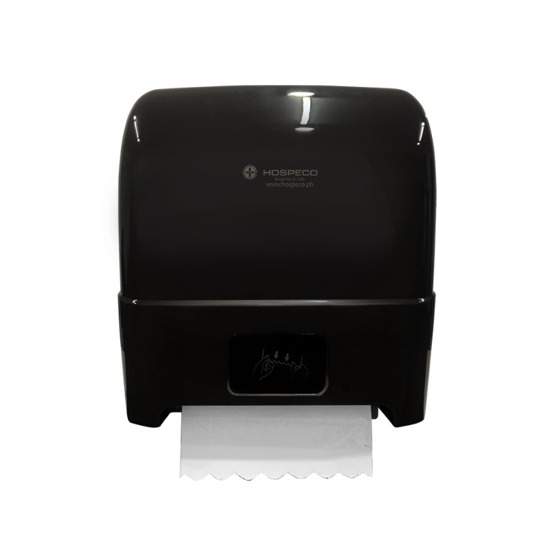 Auto Cut Hand Roll Tissue Dispenser Black (HRT Dispenser) - 1