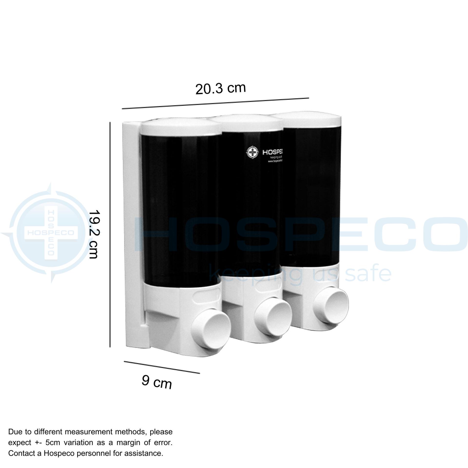 300ml-Triple-Shampoo-Dispenser-Dimensions