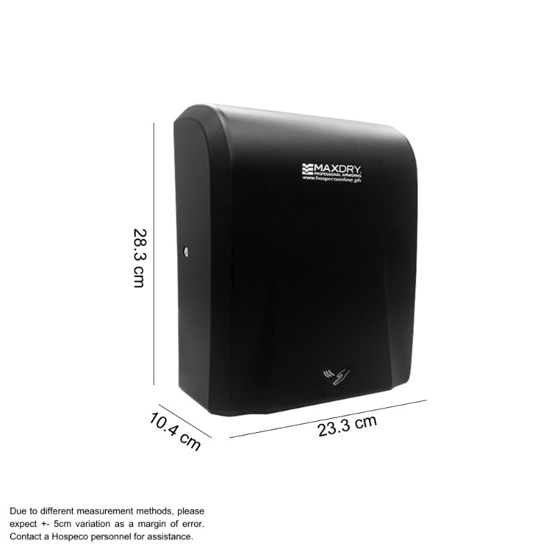 MaxDry ValuMax Ultra Slim Hand Dryer with HEPA Filter Black - 4