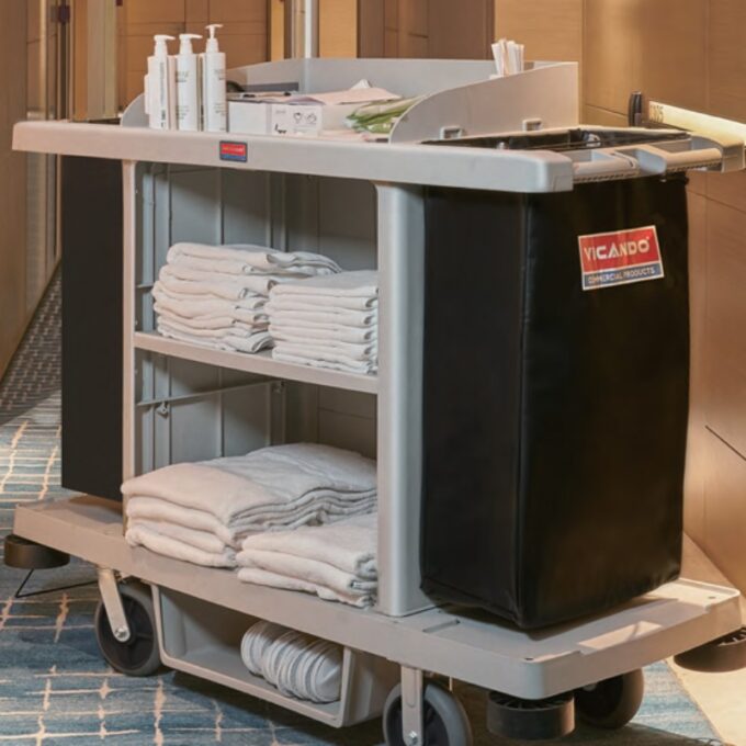 Vicando HKC200 Standard Hyper Housekeeping Cart With Lockable Doors