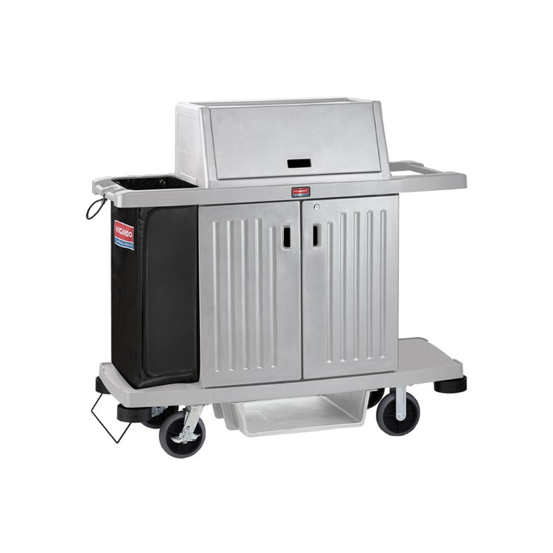 Vicando HKC300 Standard Hyper Housekeeping Cart With Lockable Doors - 1