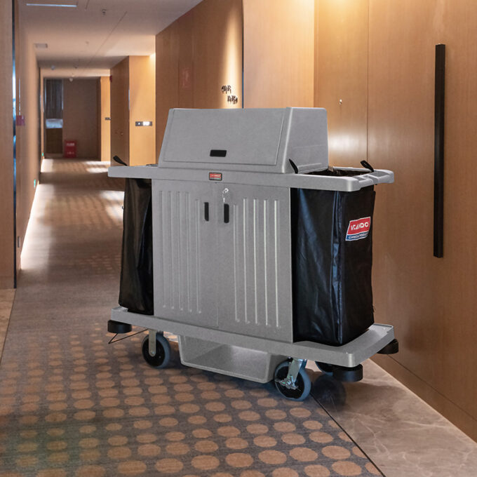 Vicando HKC300 Standard Hyper Housekeeping Cart With Lockable Doors