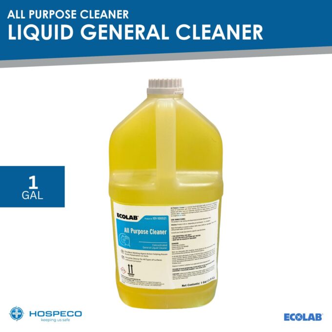 Ecolab All Purpose Cleaner Liquid General Cleaner 1 Gallon | HOSPECO