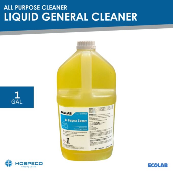 Ecolab All Purpose Cleaner Liquid General Cleaner 1 Gallon | HOSPECO