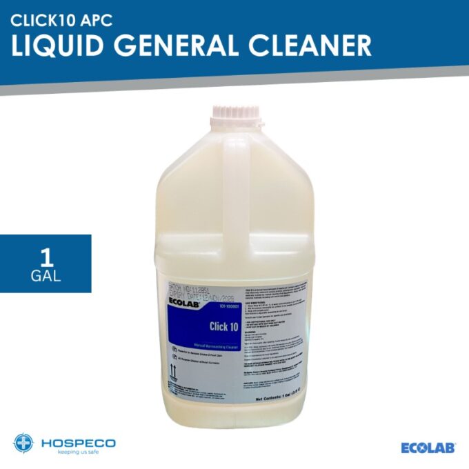 Ecolab Click10 Liquid General Cleaner 1 Gallon | HOSPECO