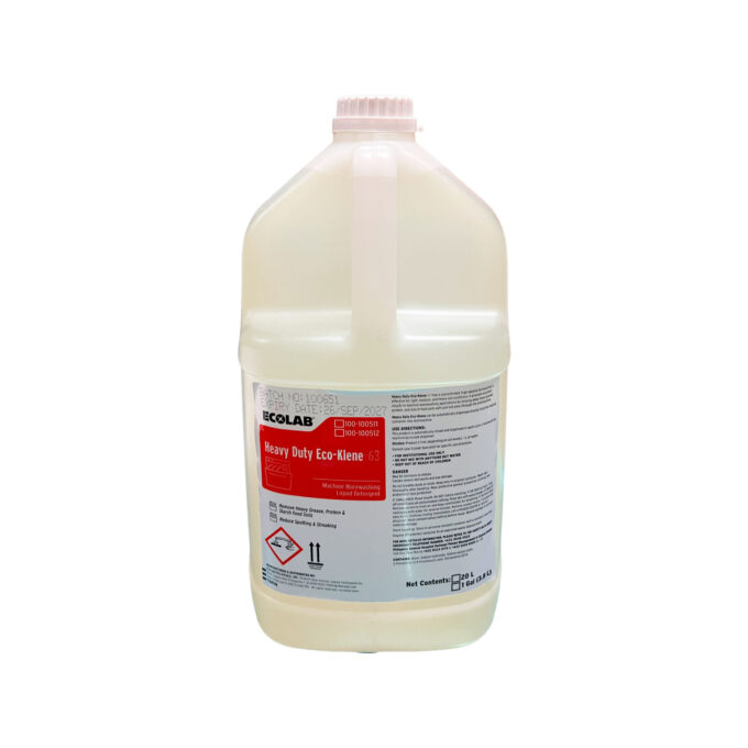 Ecolab Ecoklene 63 Machine Warewashing Liquid Detergent 1 Gallon | HOSPECO
