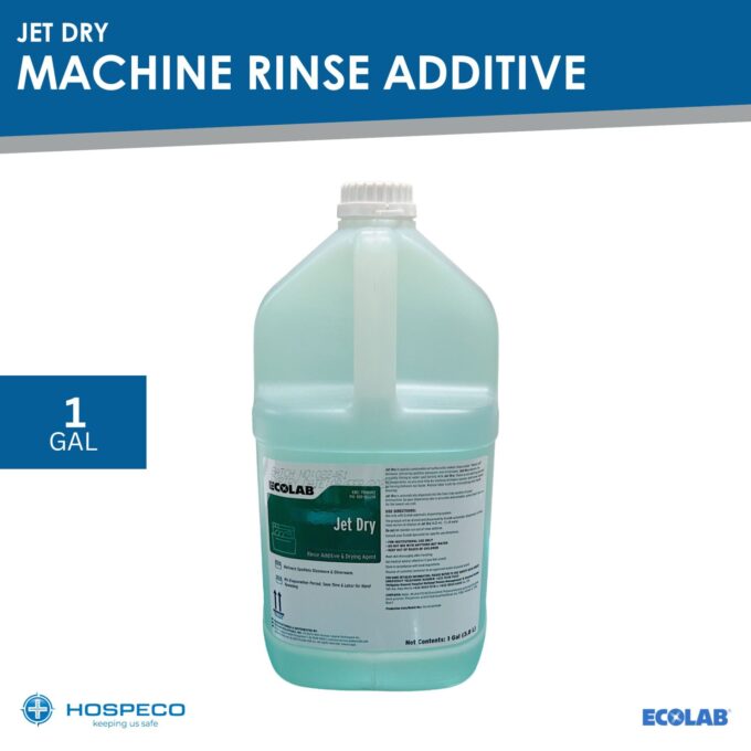Ecolab Jet Dry Machine Rinse Additive and Drying Agent 1 Gallon | HOSPECO