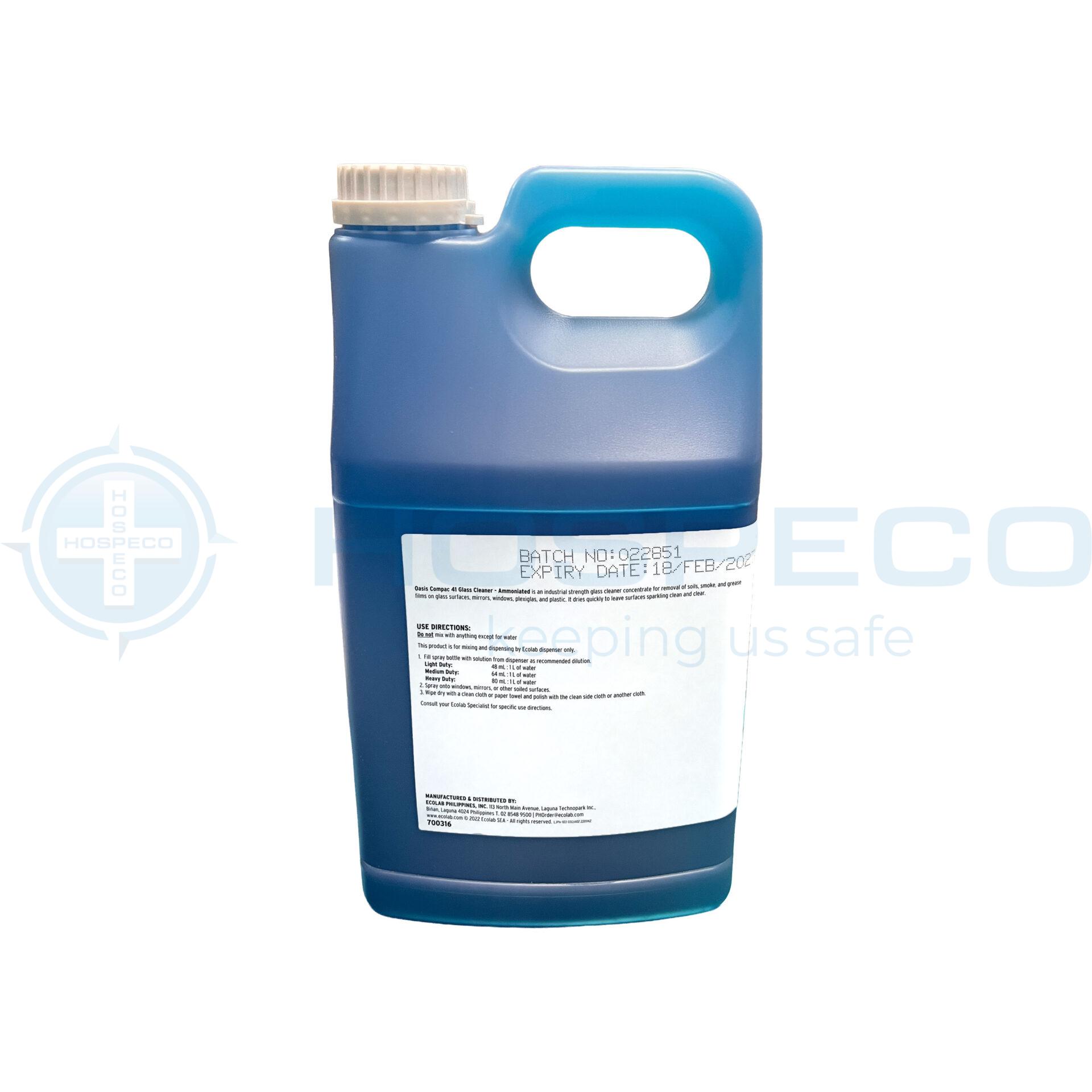 Ecolab Oasis Compac 41 Glass Cleaner Ammoniated (2)
