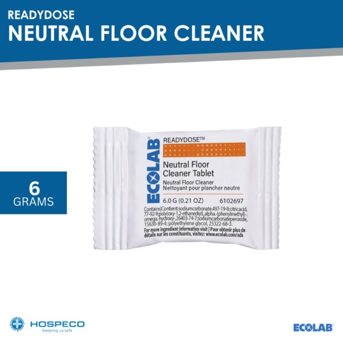 Ecolab ReadyDose Neutral Floor Cleaner 6g | HOSPECO