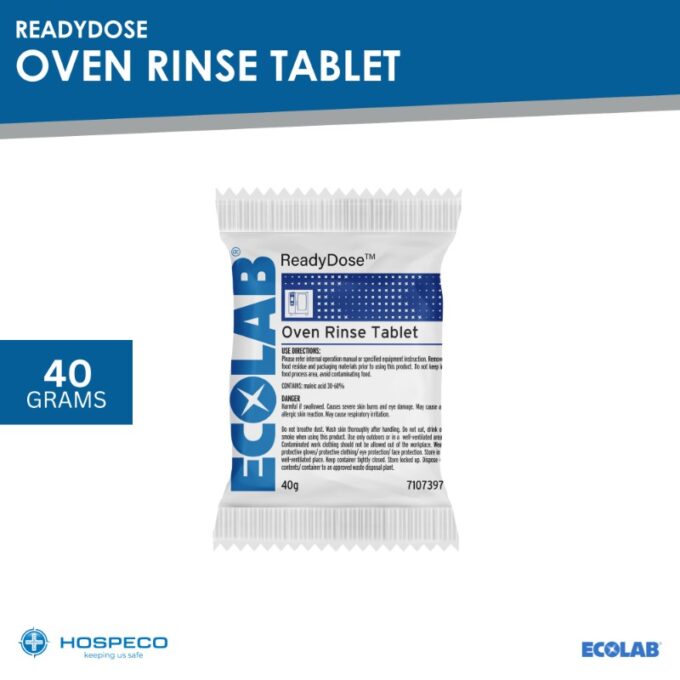 Ecolab ReadyDose Oven Rinse Tablet 40g | HOSPECO