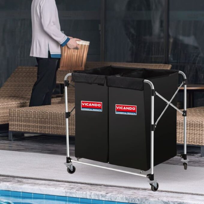 Vicando-CLC300X-300L Classified Folding Fabric Cart
