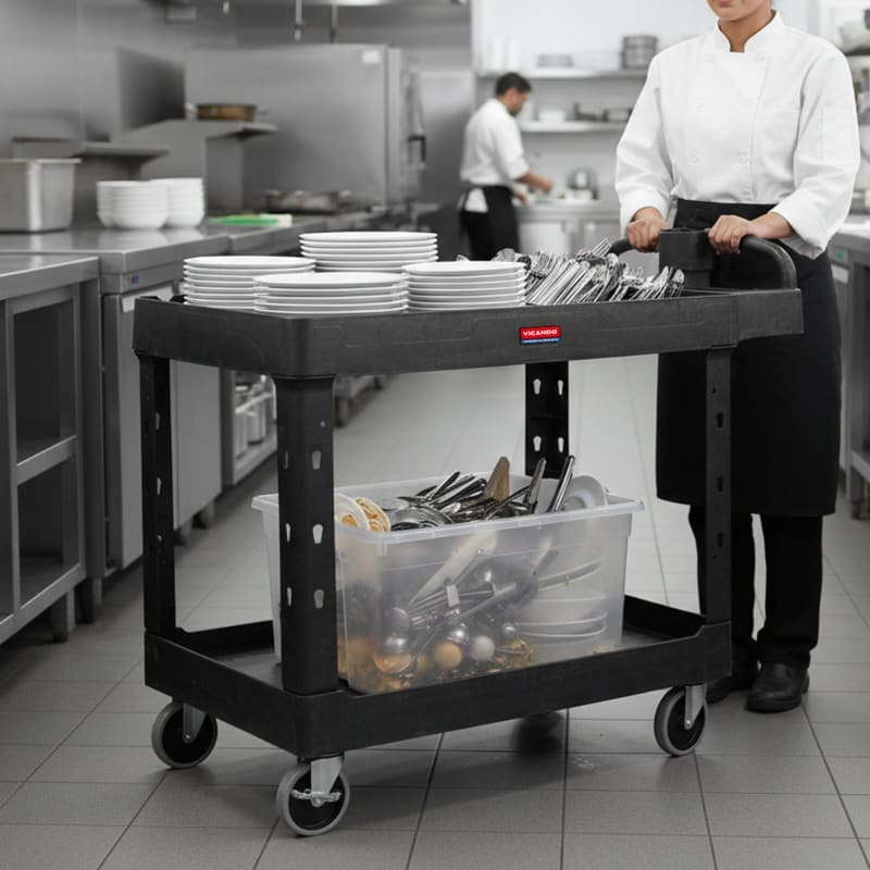 Vicando-HUC4324-Heavy-duty Utility Cart with Handle - 3