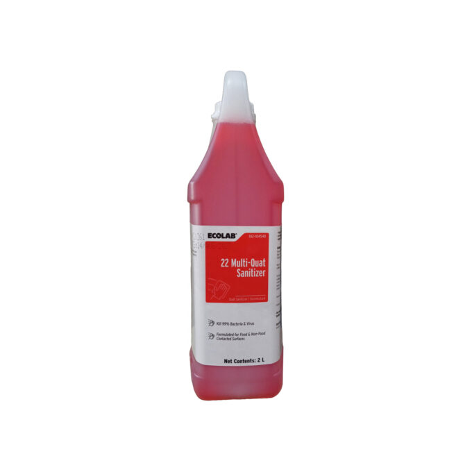 Ecolab Oasis Compac 22 Multi-Quat Sanitizer Concentrated Quaternary Sanitizer 2 Liters | HOSPECO