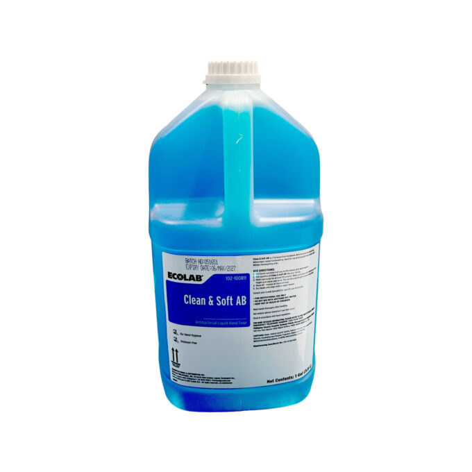 Ecolab Clean & Soft AB Liquid Hand Soap (Antibacterial) 1 Gallon | HOSPECO