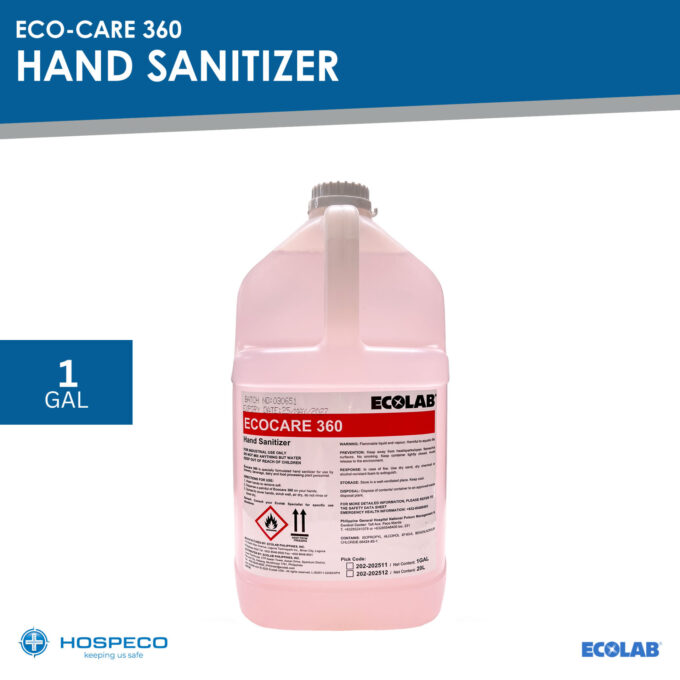Ecolab Ecocare 360 Hand Sanitizer 1 Gallon | HOSPECO