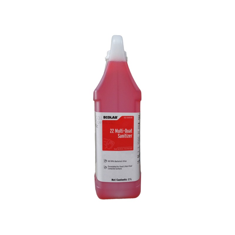 Ecolab Oasis Compac 22 Multi-Quat Sanitizer Concentrated Quaternary Sanitizer 2 Liters - 1