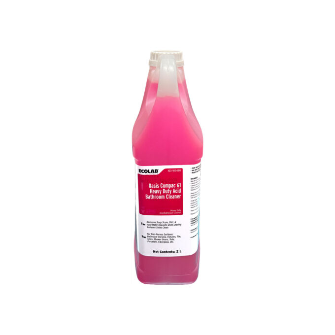 Ecolab Oasis Compac 61 Heavy Duty Acid Bathroom Cleaner 2 Liters | HOSPECO