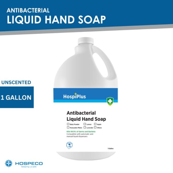 HospiPlus Antibacterial Liquid Hand Soap Unscented Gallon