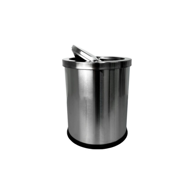 MaxBin 12L Stainless Steel Swing Cover Trash Bin