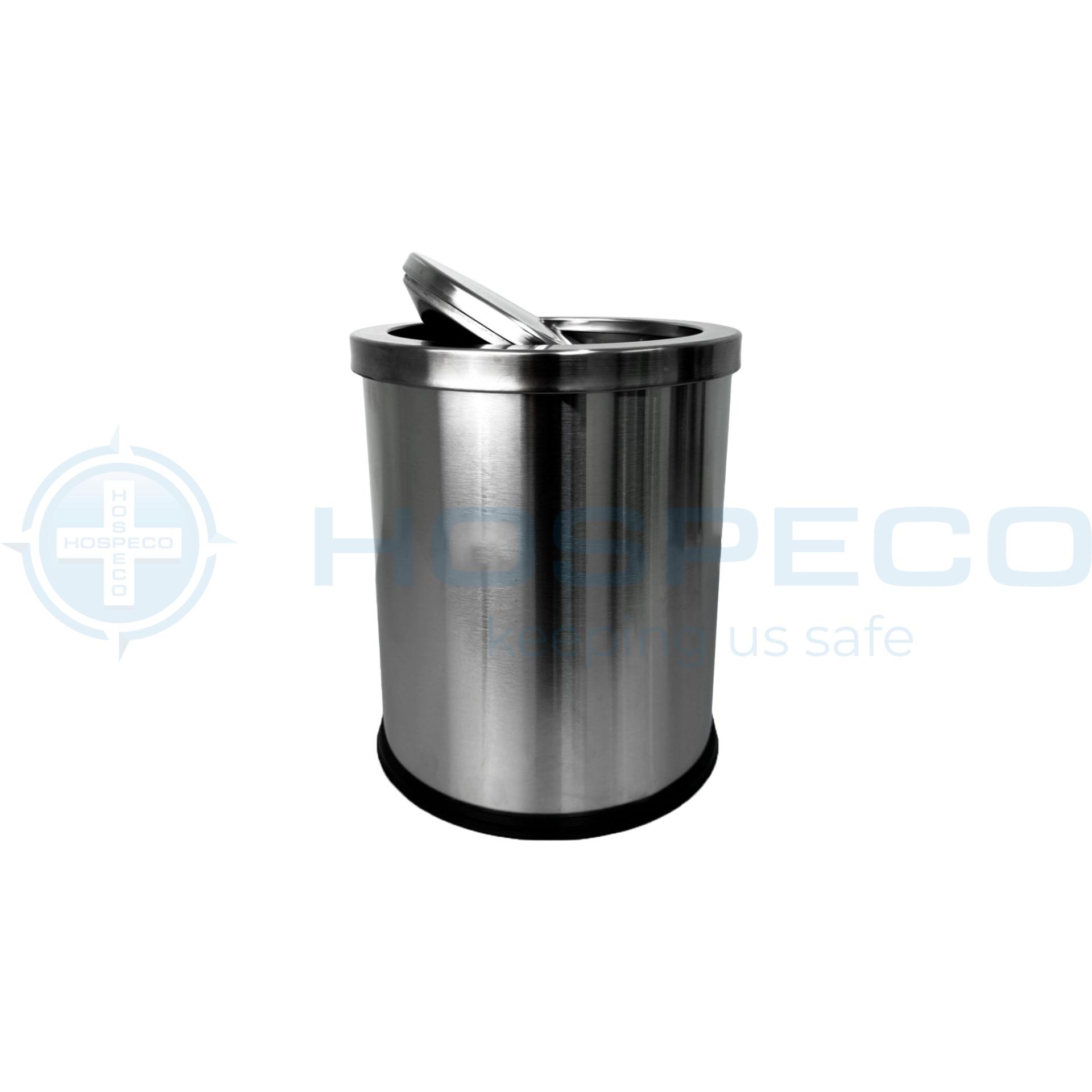 MaxBin 12L Stainless Steel Swing Cover Trash Bin - 1