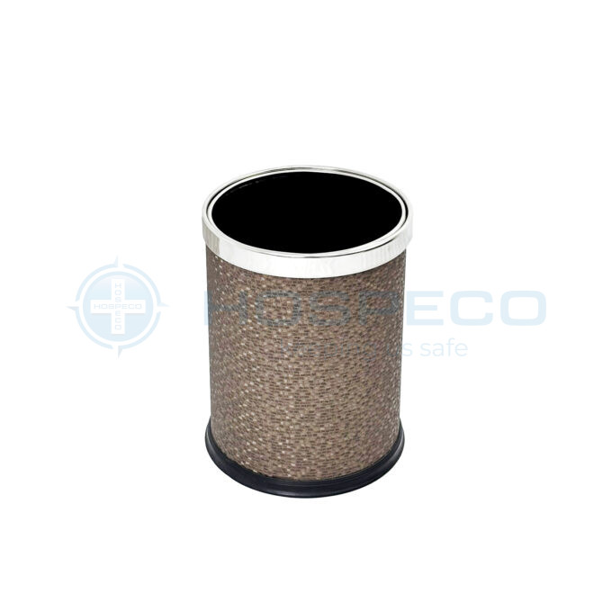 12L Brown Open Top Trash Bin