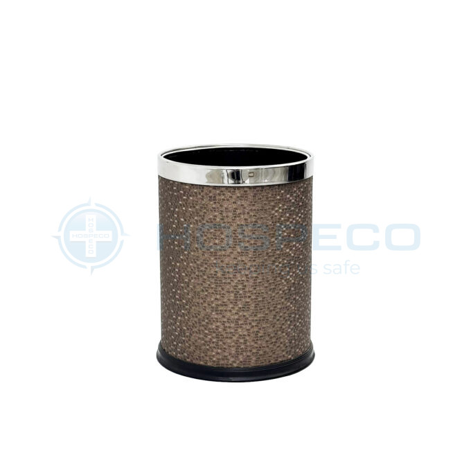 12L Brown Open Top Trash Bin