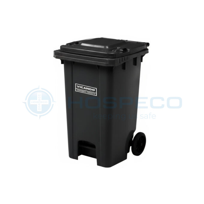 Vicando 240L Wheeled Trash Bin, Grey