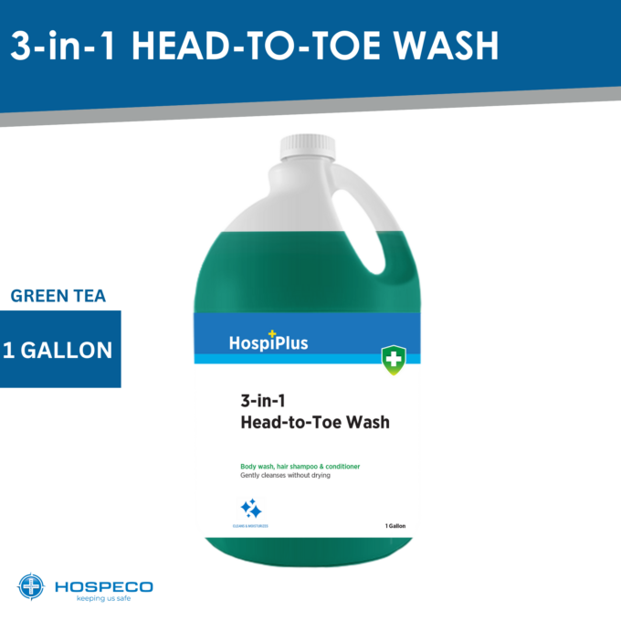 HospiPlus 3-in-1 Head to Toe Wash Green Tea Gallon