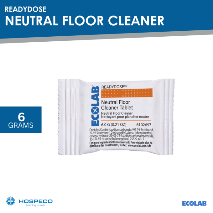 Ecolab ReadyDose Neutral Floor Cleaner 6g | HOSPECO