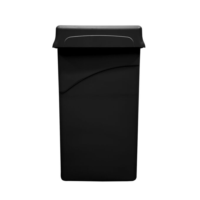 87L Slim Jim Trash Bin with Lid Black