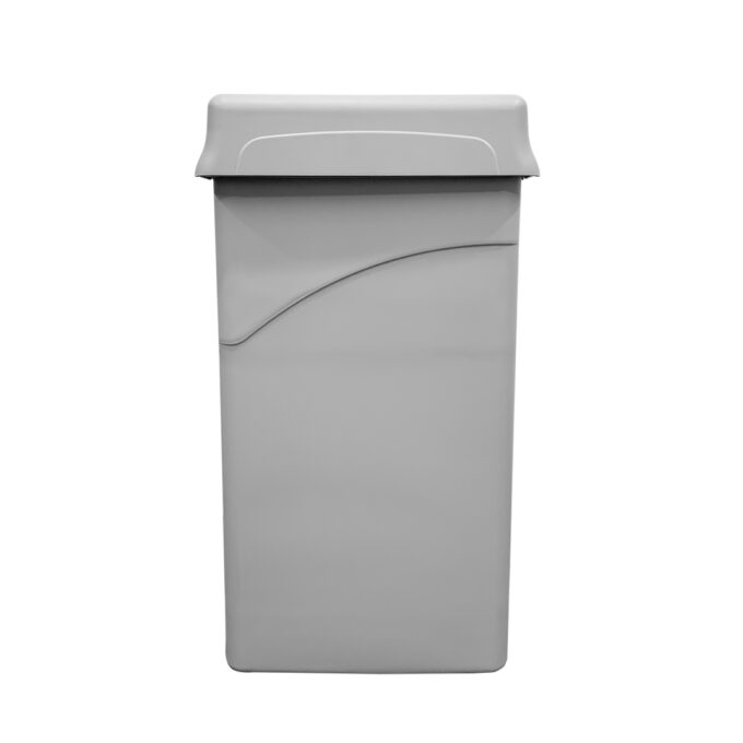 87L Slim Jim Trash Bin with Lid Gray