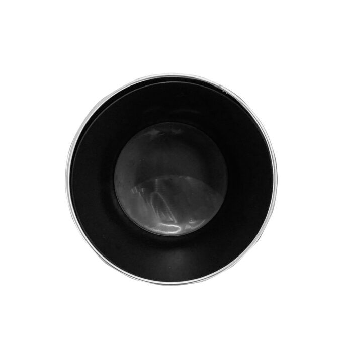 MaxBin 9L Double Barrel Round Open Top Trash Bin with Plastic Inner Bin Black