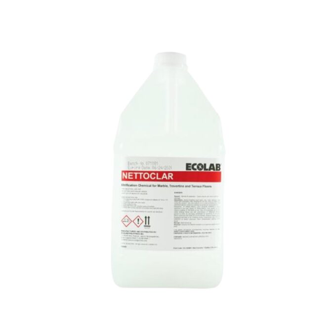 Ecolab Nettoclar Stone Crystallization | Chemical for Marble, Travertine, and Terazzo 1 Gallon | HOSPECO
