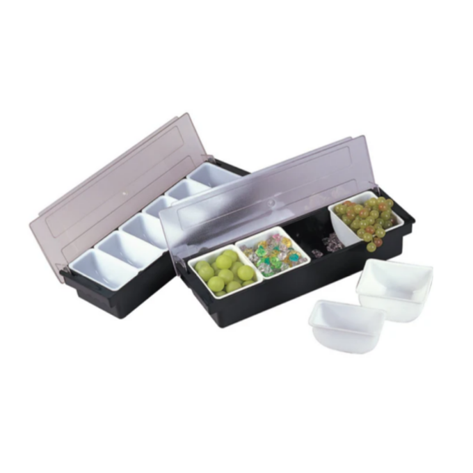 Jiwins JW-B6B 6-Compartment Condiment Holder
