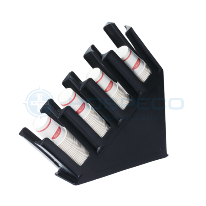 Jiwins JW-CD4 4-Section Slanted Cup Dispenser Black